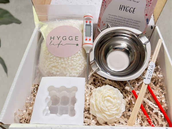 Kit inicial vela pilar Bubble+ regalo e-Book " HYGGE la ruta hacia una vida más feliz"