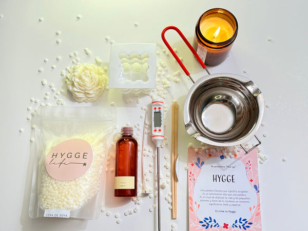 Kit inicial vela pilar Bubble+ regalo e-Book " HYGGE la ruta hacia una vida más feliz"