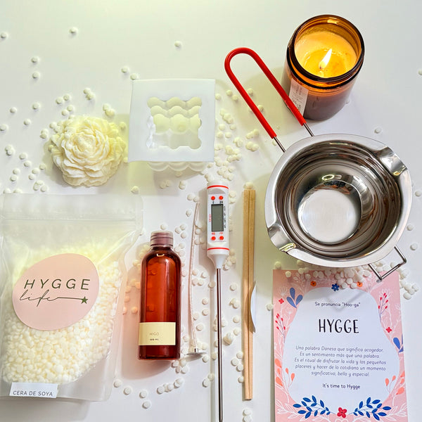 Kit inicial vela pilar Bubble+ regalo e-Book " HYGGE la ruta hacia una vida más feliz"