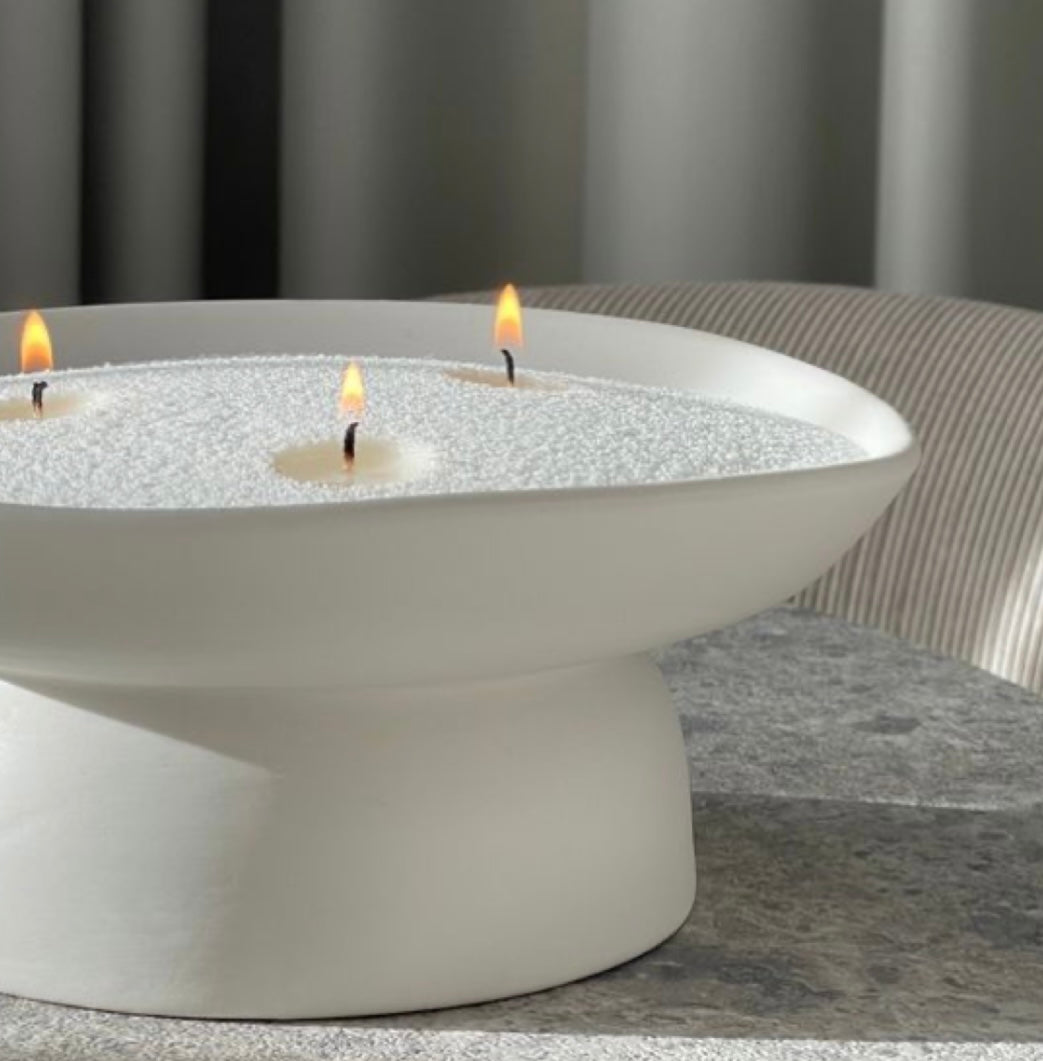 Cera arena perlada blanca