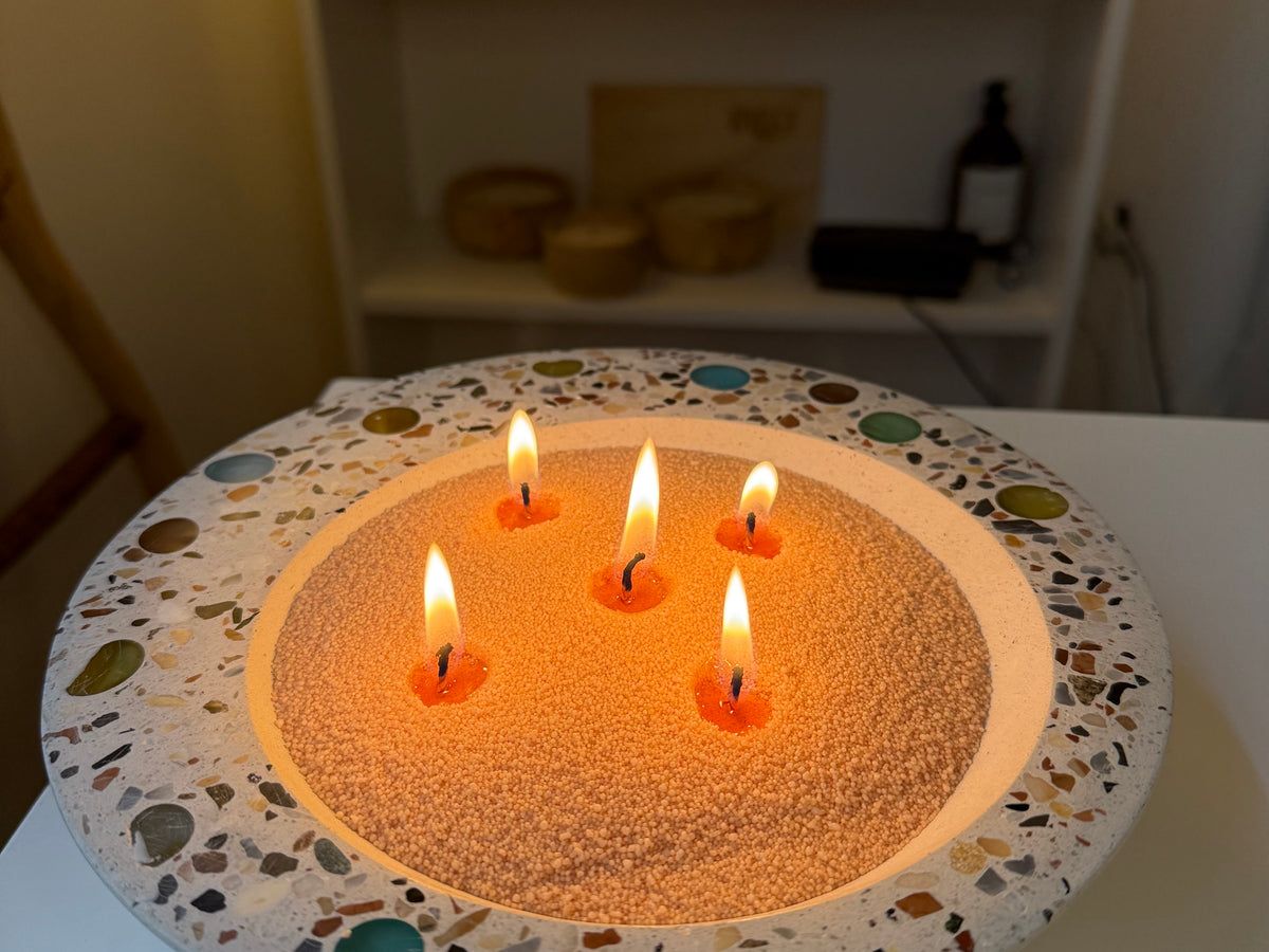 Cera arena perlada coral