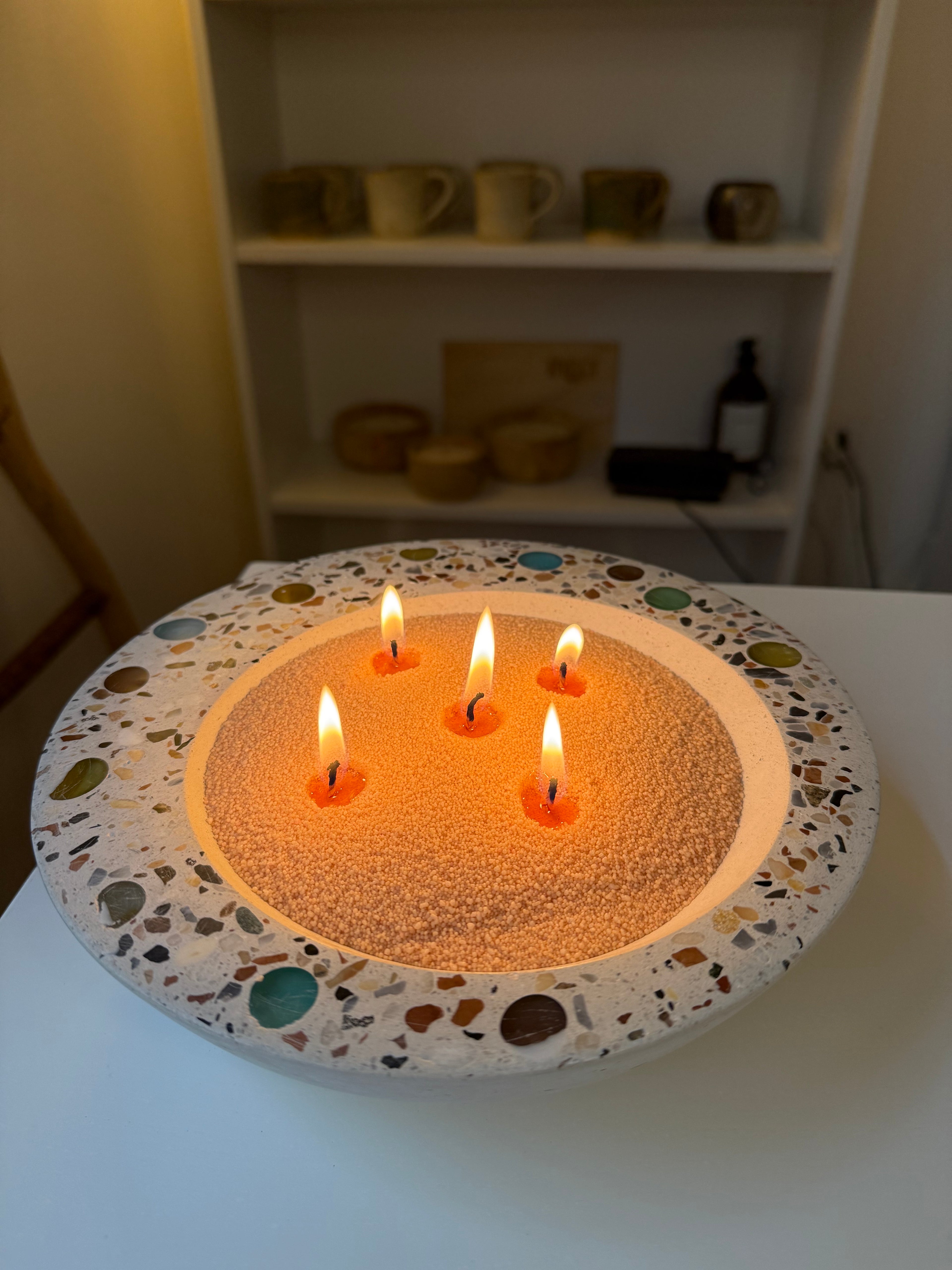 Cera arena perlada coral