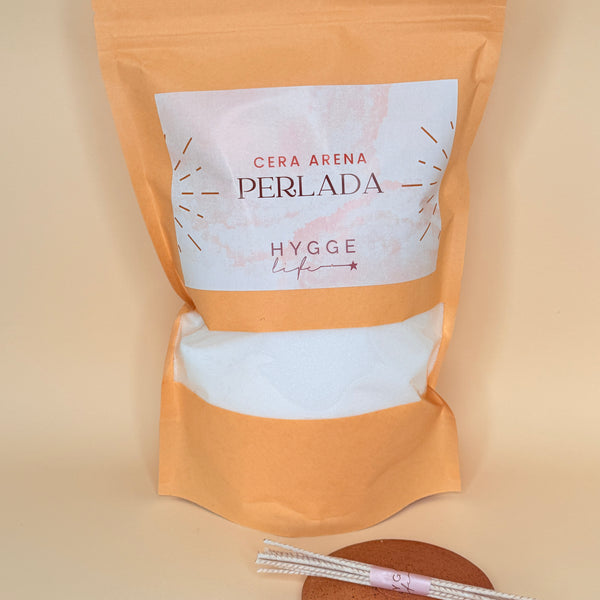 Cera arena perlada blanca