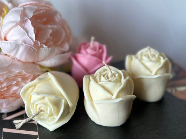 Molde De Silicona Para Vela Rosa
