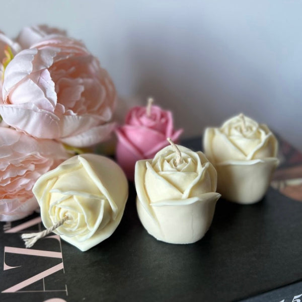 Molde De Silicona Para Vela Rosa