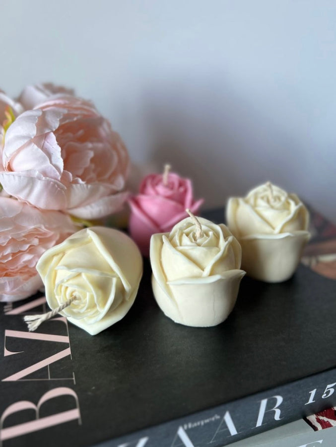 Molde De Silicona Para Vela Rosa