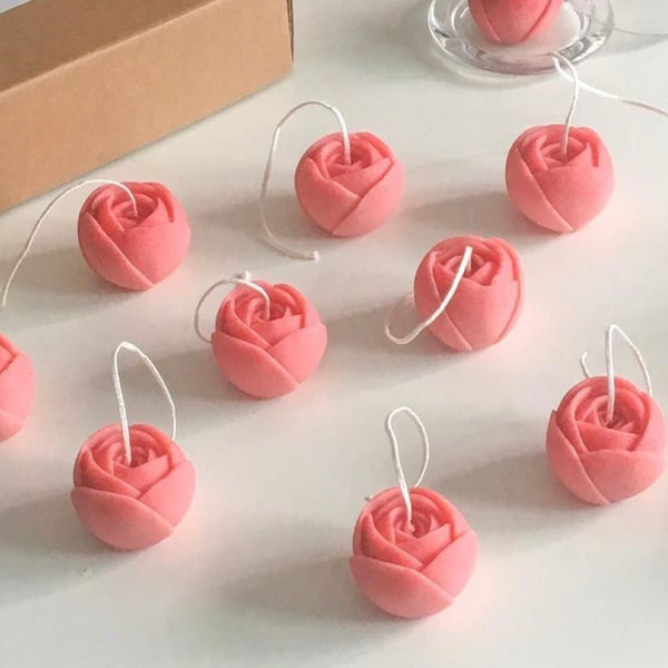 Molde De Silicona Para Vela Rosa
