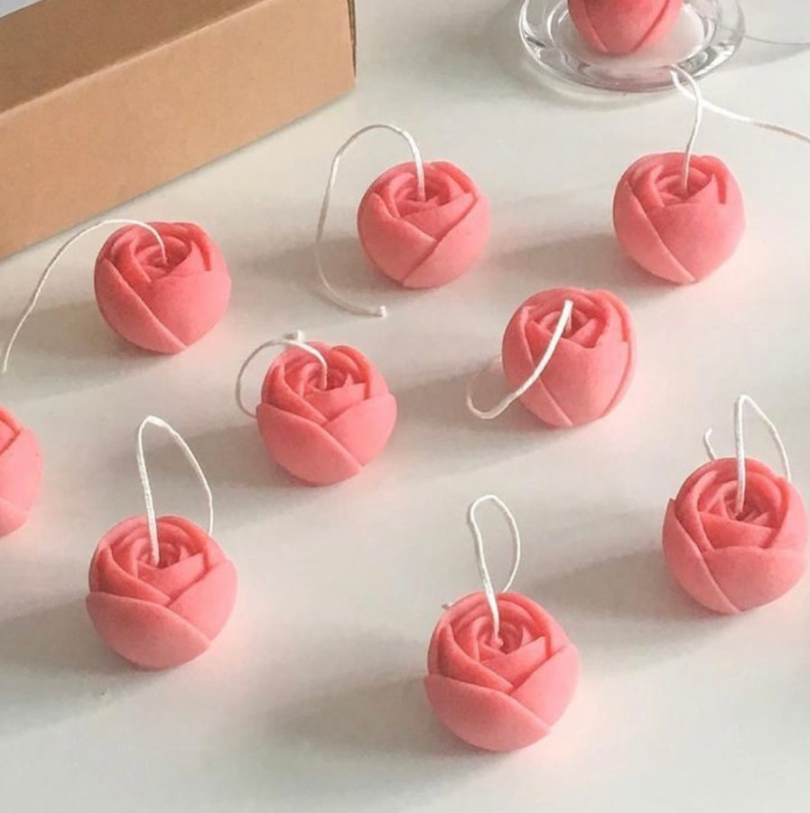 Molde De Silicona Para Vela Rosa