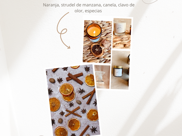 Fragancia Chai para VELA de soya  : Naranja, canela y especias
