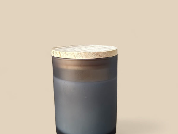 Frasco para Vela Con Tapa de madera