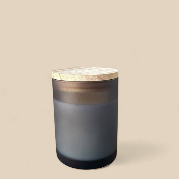 Frasco para Vela Con Tapa de madera