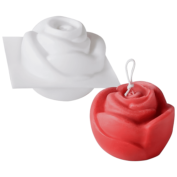 Molde De Silicona Para Vela Rosa