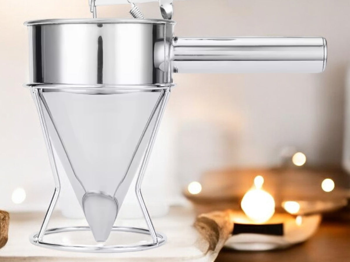 Dispensador Embudo de Acero Inoxidable para Velas de Cera de Soya 1.200 ML