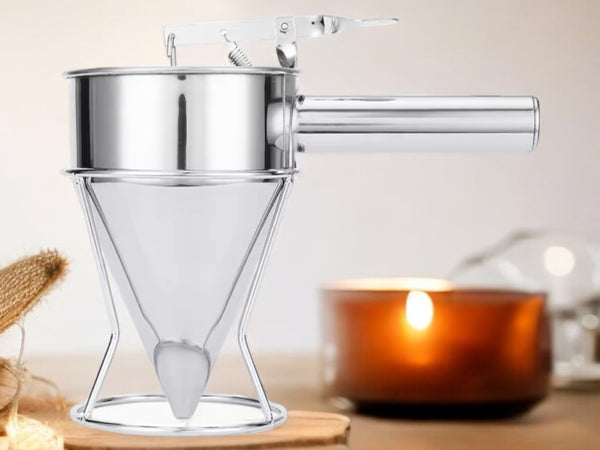 Dispensador Embudo de Acero Inoxidable para Velas de Cera de Soya 1.200 ML