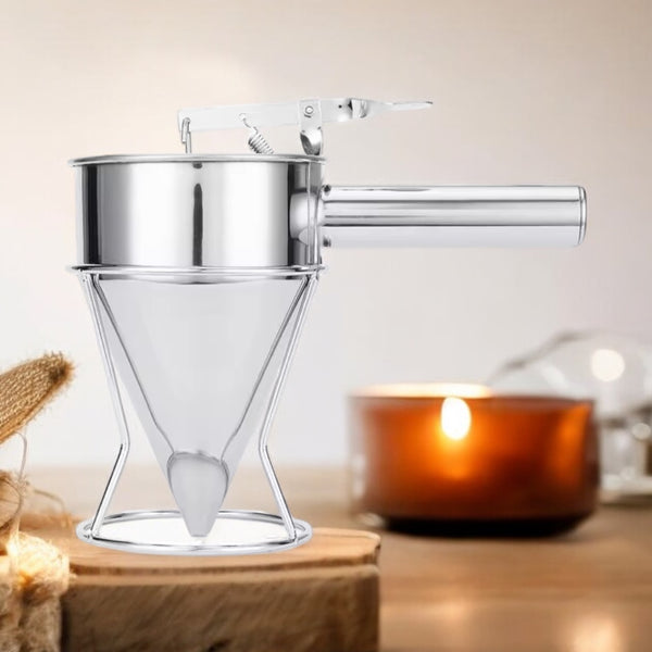 Dispensador Embudo de Acero Inoxidable para Velas de Cera de Soya 1.200 ML