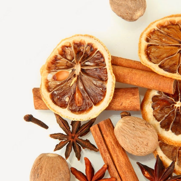 Fragancia Chai para VELA de soya  : Naranja, canela y especias